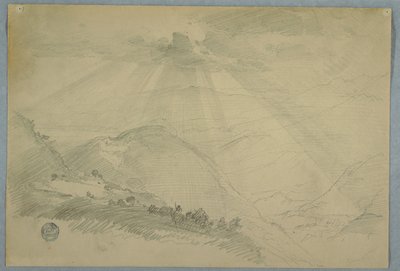 Slunce prorážející mraky nad horským údolím, Jamajka od Frederic Edwin Church
