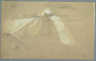 Slunce svítí skrz mraky, Jamajka od Frederic Edwin Church