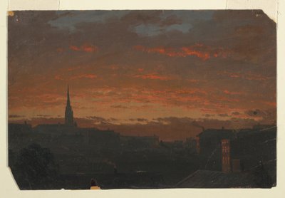 Západ slunce v Hudsonu, New York od Frederic Edwin Church