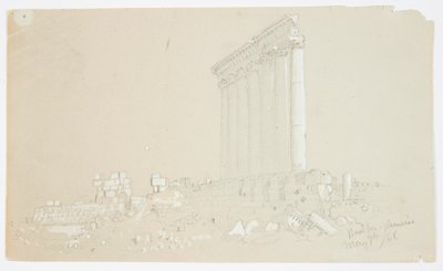 Jupiterův chrám při východu slunce, Baalbek od Frederic Edwin Church