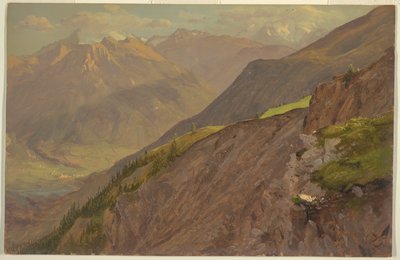 The Goal and Watzmann, v Berchtesgadenu od Frederic Edwin Church