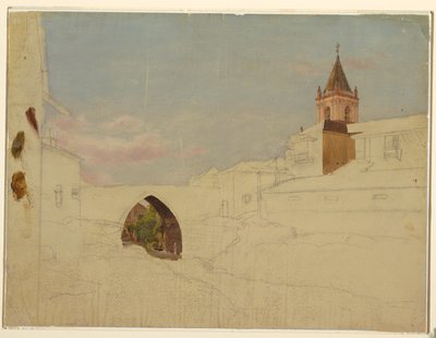 Nedokončený pohled na město od Frederic Edwin Church