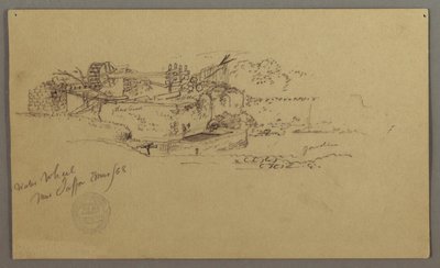 Vodní kolo s umyvadlem v zahradě, Jaffa, Palestina [Tel Aviv, Izrael] od Frederic Edwin Church