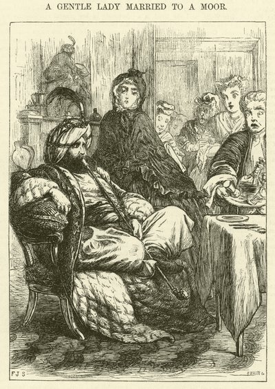 Něžná dáma provdaná za Maura (rytina) od Frederic James Shields