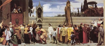 Slavná Cimabueho Madona v průvodu ulicemi Florencie od Frederic Leighton