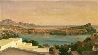 Lindos, Rhodos, kolem roku 1867 (olej na plátně) od Frederic Leighton