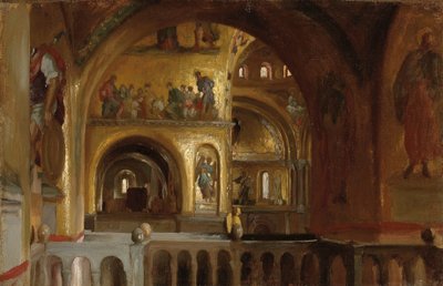 Interiér baziliky svatého Marka, Benátky od Frederic Leighton