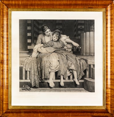Hudební lekce (hlubotisk) od Frederic Leighton