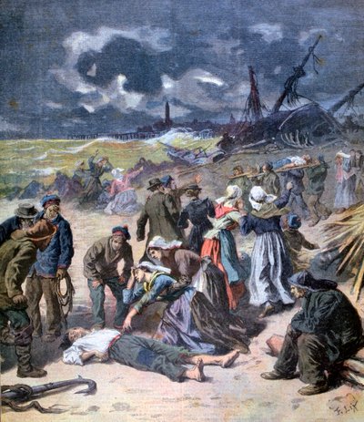 Bouře v Calais, Francie, 1893 od Frederic Lix