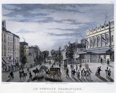 Dramatické gymnázium - v „Paříži roku 1832“ od Martense od Frederic Martens