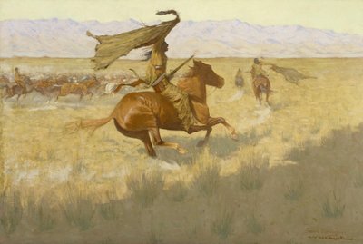 Změna majitele (The Stampede; Horse Thieves) od Frederic Remington