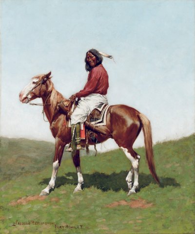 Comanche Brave, Fort Reno, Indické území od Frederic Remington
