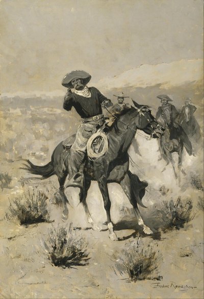 Days on the Range ("Hands Up!") od Frederic Remington
