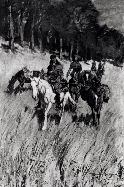 Early Pioneers on the Blue Ridge, vyryto F. H. Wellingtonem, z ‚Century Magazine‘, listopad 1901 od Frederic Remington