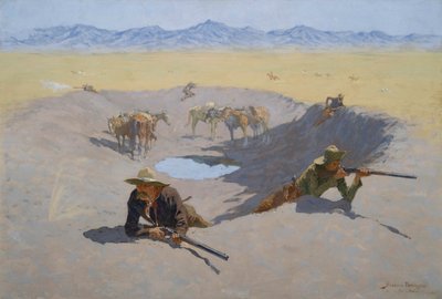 Boj o vodní díru od Frederic Remington