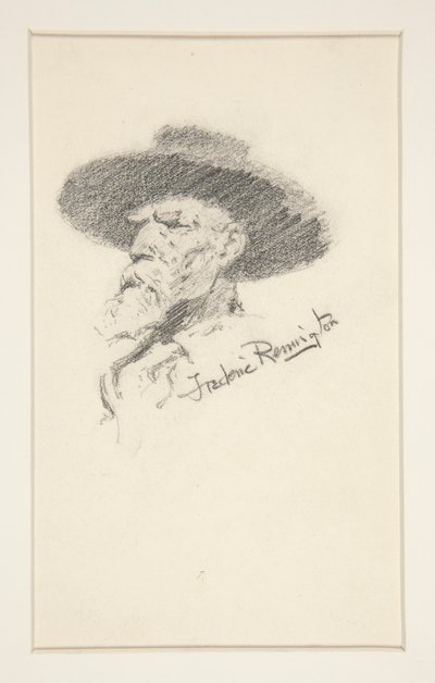 Hlava muže od Frederic Remington
