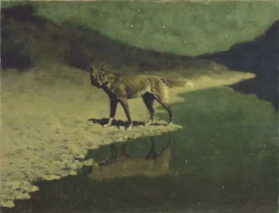 Moonlight, Wolf, kolem roku 1904 od Frederic Remington