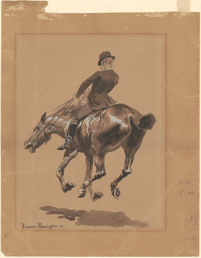 Na Bridle Path, Central Park, New York od Frederic Remington