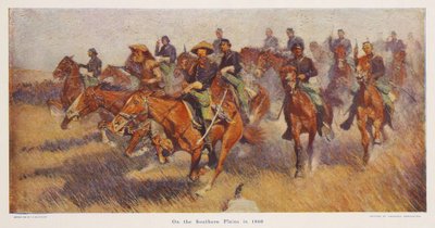 Na jižních pláních v roce 1860, pub.1909 od Frederic Remington