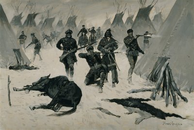 Porážka šíleného koně od Frederic Remington