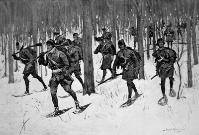 Pochod Rogers Rangers (litho) od Frederic Remington