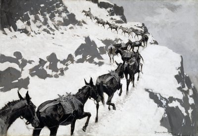 Balení pro mezky od Frederic Remington