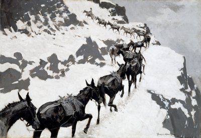 Balení pro mezky od Frederic Remington