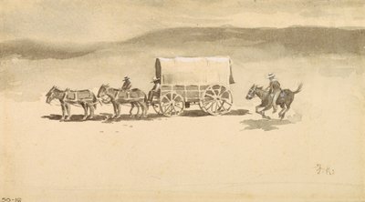 Bez názvu (lavírovaná kresba na papíře) od Frederic Remington