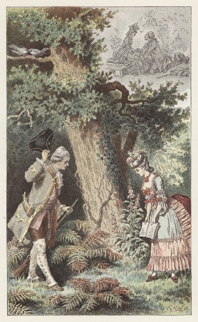 Pojďme do tohoto kouzelného malého dřeva (barva litho) od Frederic Theodore (after) Lix