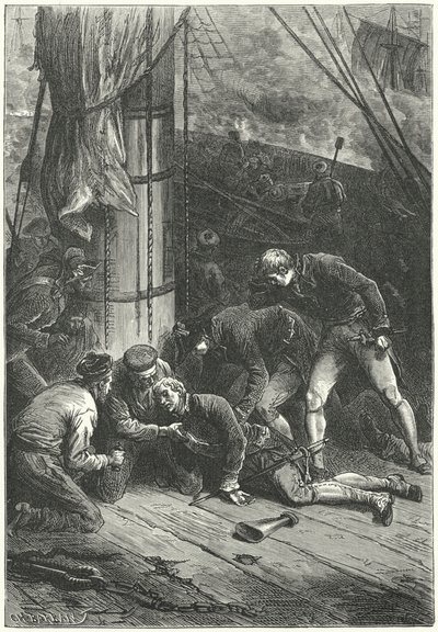 Smrt admirála Lorda Nelsona v bitvě u Trafalgaru od Frederic Theodore (after) Lix