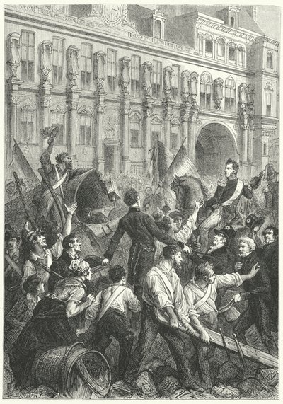 Louis Philippe, vévoda z Orleansu, na cestě do Hotel de Ville v Paříži od Frederic Theodore (after) Lix