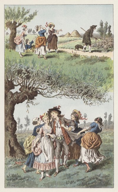 Byli jsme tři dívky (barva litho) od Frederic Theodore (after) Lix