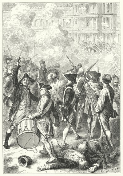 Obsazení paláce Tuileries sans-culottes od Frederic Theodore (after) Lix