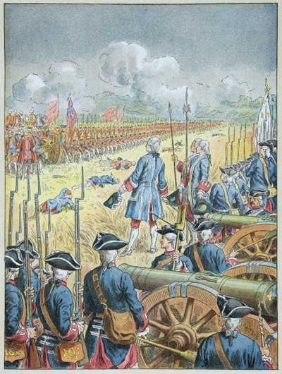 Bitva u Fontenoy 11. května od Frederic Theodore Lix