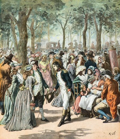 Bonaparte v zahradách královského paláce od Frederic Theodore Lix
