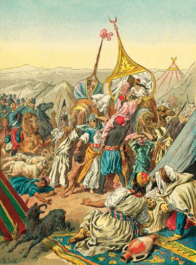 Zajetí kmene Abd El Kader od Frederic Theodore Lix