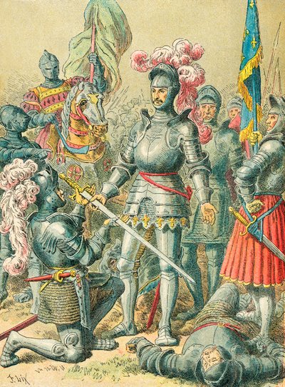 Král František I. v bitvě u Pavie od Frederic Theodore Lix