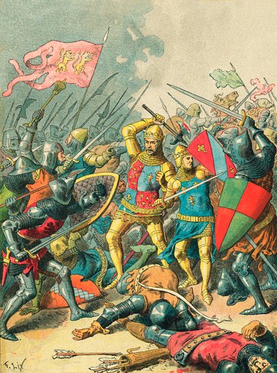 Král Jan v bitvě u Poitiers od Frederic Theodore Lix