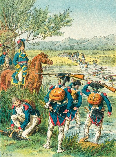 Bitva u Curychu - Překročení Lintzu od Frederic Theodore Lix