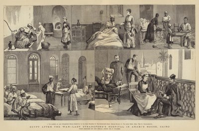 Egypt po válce, nemocnice lady Strangfordové v Arabiho domě v Káhiře od Frederic Villiers