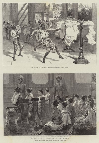 S lordem Dufferinem v Barmě od Frederic Villiers