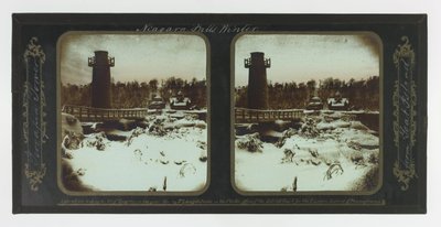 Zimní Niagarské vodopády, Terrapinová věž z Kozího ostrova od Frederic and William Langenheim