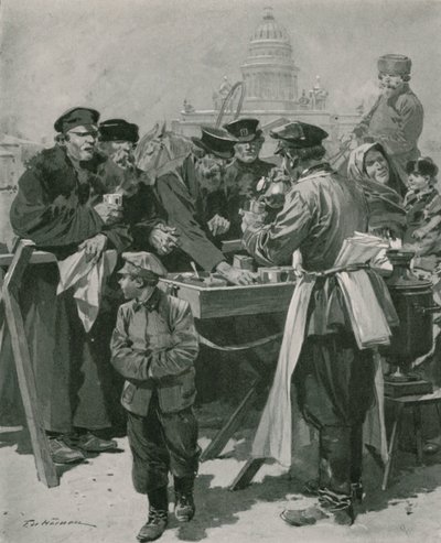 Stánek s čajem pro řidiče Droshky od Frederic de Haenen