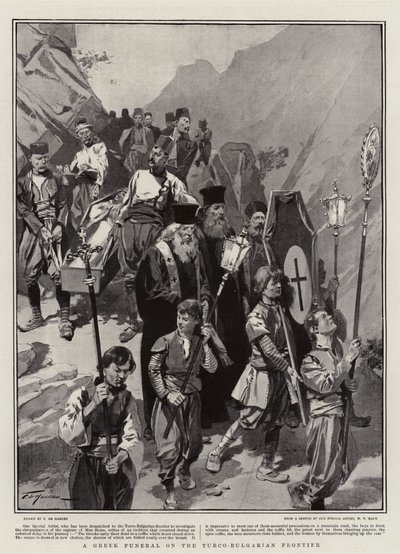 Řecký pohřeb na turecko-bulharské hranici od Frederic de Haenen