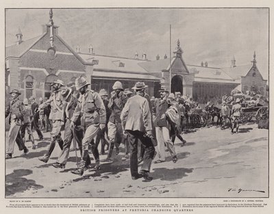 Britští zajatci ve výměnných stanicích v Pretorii od Frederic de Haenen