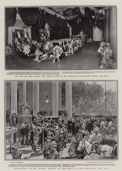 Pohřeb Cecila Rhodese od Frederic de Haenen