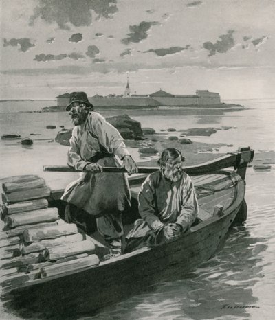 Hradní pevnost na Ladožském jezeře od Frederic de Haenen