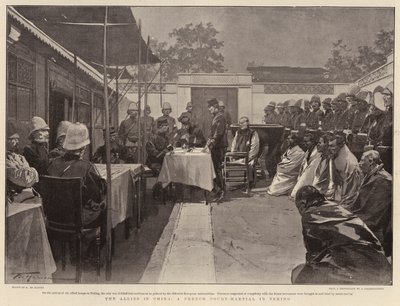 Spojenci v Číně, francouzský válečný soud v Pekingu od Frederic de Haenen