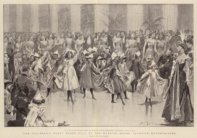 Dětský maškarní ples v Mansion House, Juvenile Entertainers od Frederic de Haenen
