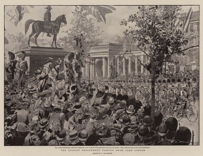 Cyklistický oddíl kolem Hyde Park Corner od Frederic de Haenen